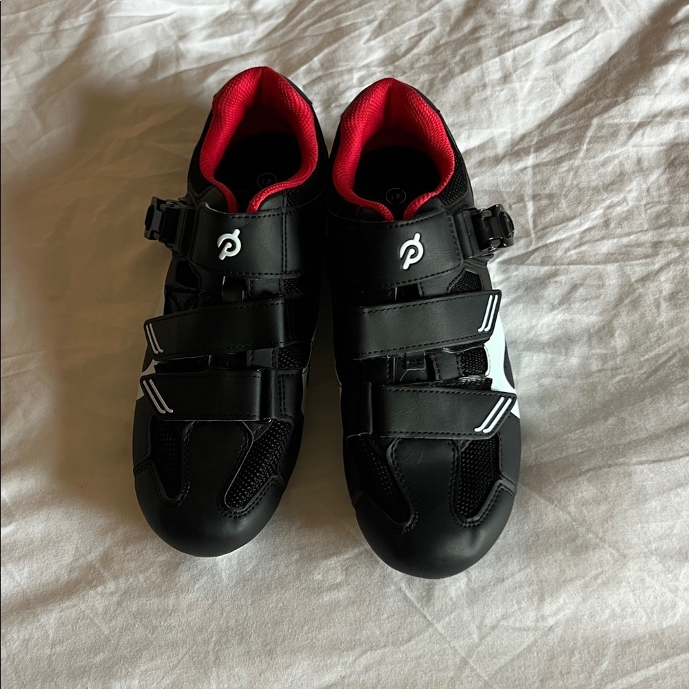 Peloton Black and Red Cycling Shoes